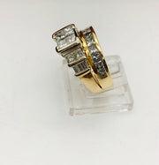 14k Yellow Gold Diamond  Wedding Ring  Set