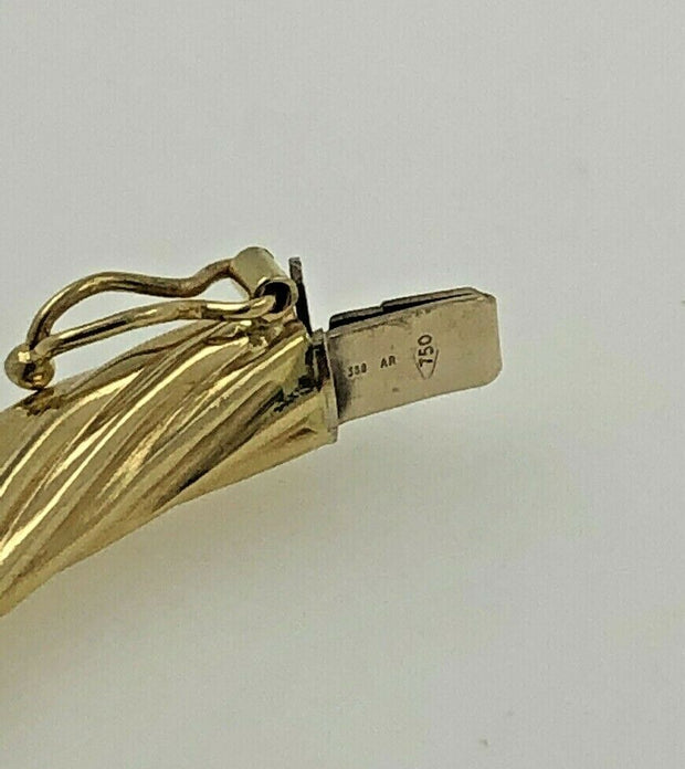 18K Yellow Gold Hollow Bracelet