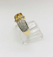 14k Yellow Gold Diamond  Ring Band