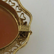 4.9G 14K-Y/G, CAMEO GOLD BROOCH