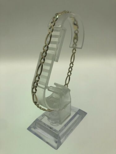 6.6G 10K-Y/G, SOLID FIGARO BRACELET 9"
