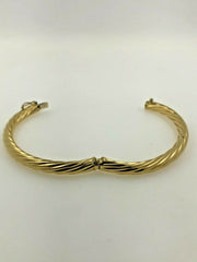 18K Yellow Gold Hollow Bracelet