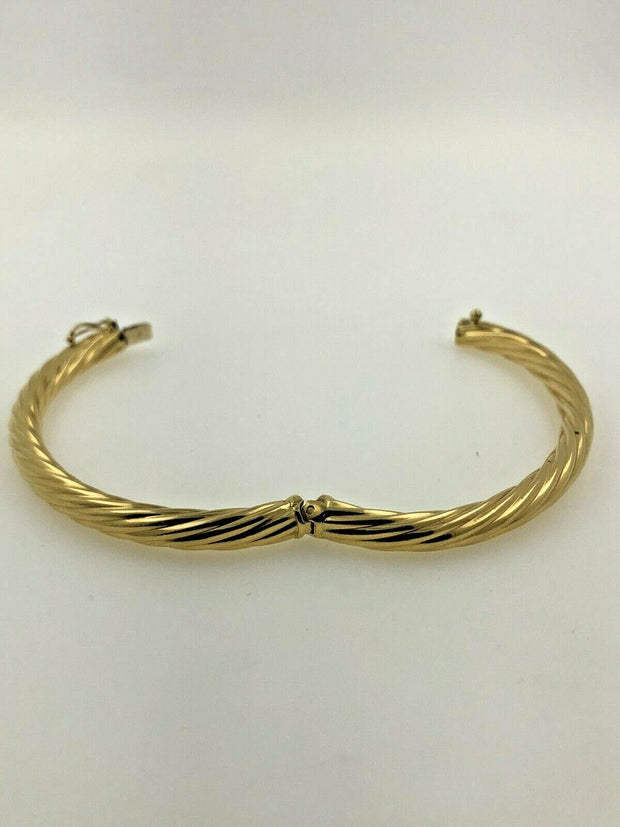 18K Yellow Gold Hollow Bracelet
