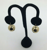 8.4 G 14K-Y/G, GOLD BALL Dangle Leverback Earrings