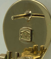 18KYG 22.3G GOLD EARRINGS Y/G, WITH PEARL DROPS
