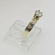 14K Yellow Gold Cz Engagement Ring