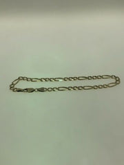 6.6G 10K-Y/G, SOLID FIGARO BRACELET 9"