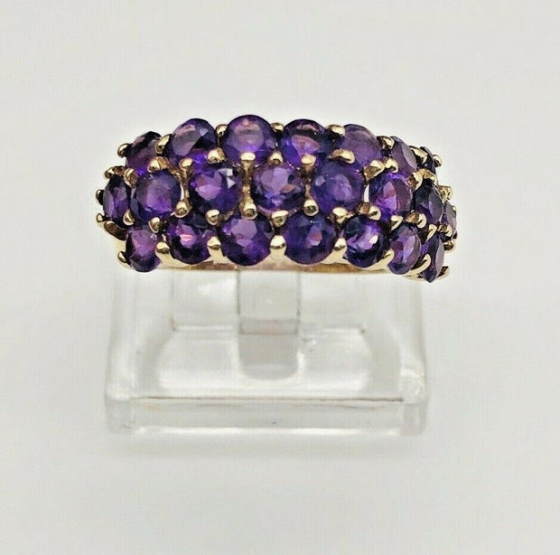 10K Yellow Gold Amethyst Ladies Ring