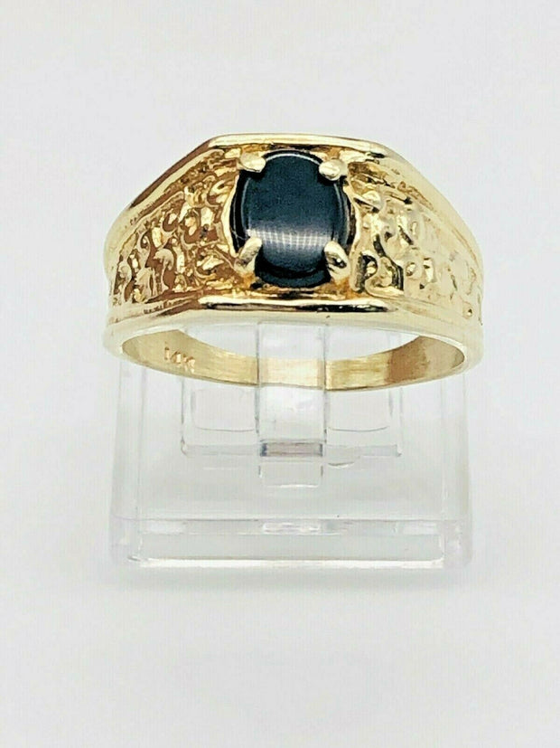 14k Yellow Gold Onyx Ring