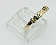 14K Yellow Gold Cz Band Ring