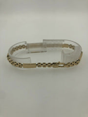 18KYG 12GRAM MENS 8" LINK BAR BRACELET