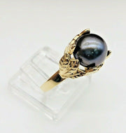 14K Yellow Gold Tahitian Pearl Ring