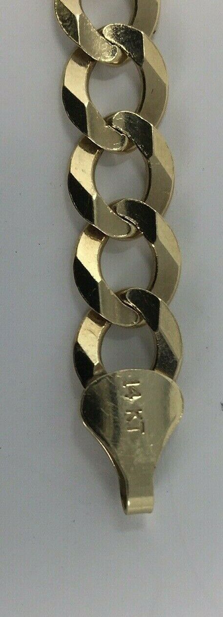 14K Cuban Link Bracelet Yellow Gold 14.9 Grs