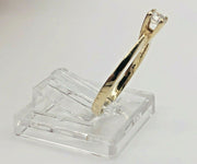 14K Yellow Gold Solitaire Cz Ring