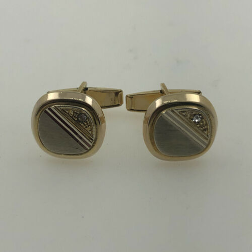 14KYG 9.1G SYN CZ CUFF LINKS