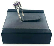 Trubrite 14K White Gold Ruby and Diamond Ring