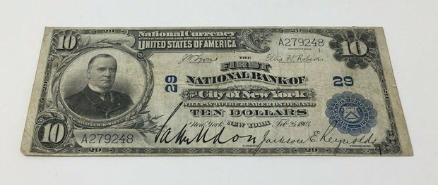 $10 Series 1902 National Currency THE FIRST NATIONAL BANK of the City of NW