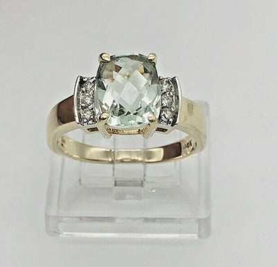 14k Yellow Gold Cz Ladies Cocktail Ring