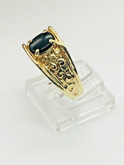 14k Yellow Gold Onyx Ring