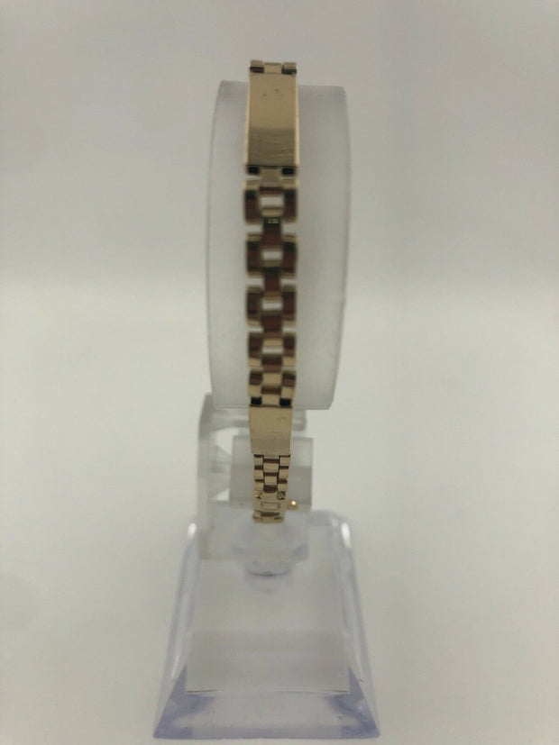 18KYG 12GRAM MENS 8" LINK BAR BRACELET