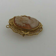 4.9G 14K-Y/G, CAMEO GOLD BROOCH