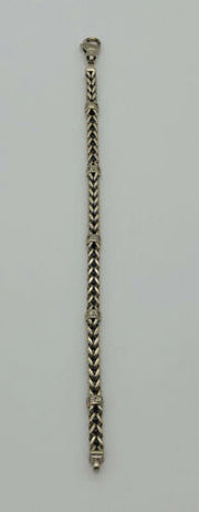14K White Gold Foxtail Bracelet