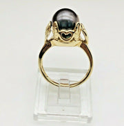 14K Yellow Gold Tahitian Pearl Ring