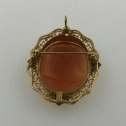 4.9G 14K-Y/G, CAMEO GOLD BROOCH