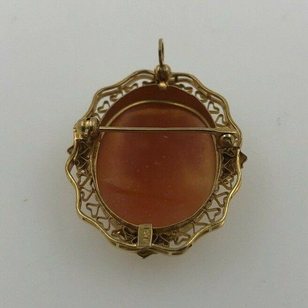 4.9G 14K-Y/G, CAMEO GOLD BROOCH