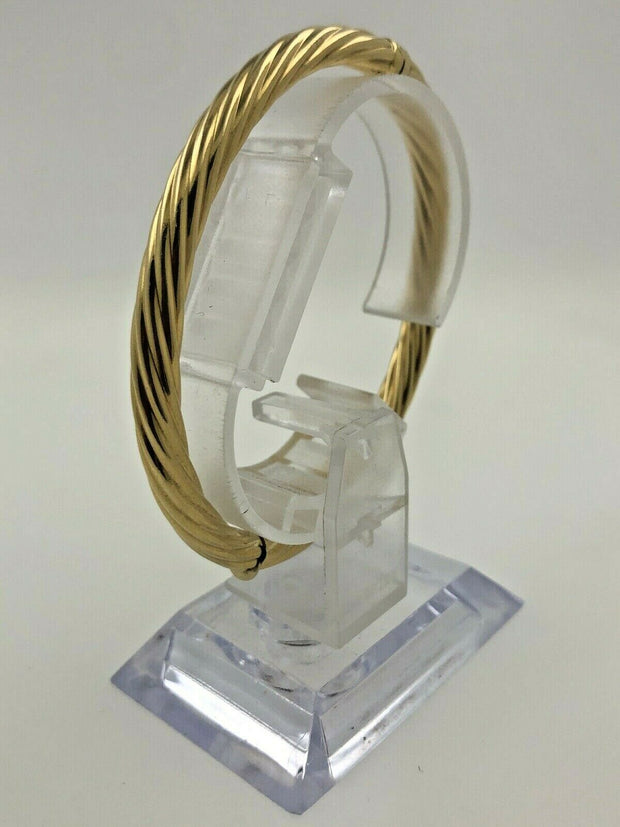 18K Yellow Gold Hollow Bracelet