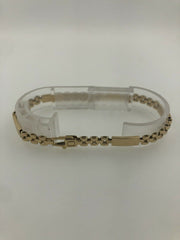 18KYG 12GRAM MENS 8" LINK BAR BRACELET