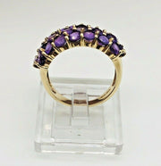 10K Yellow Gold Amethyst Ladies Ring