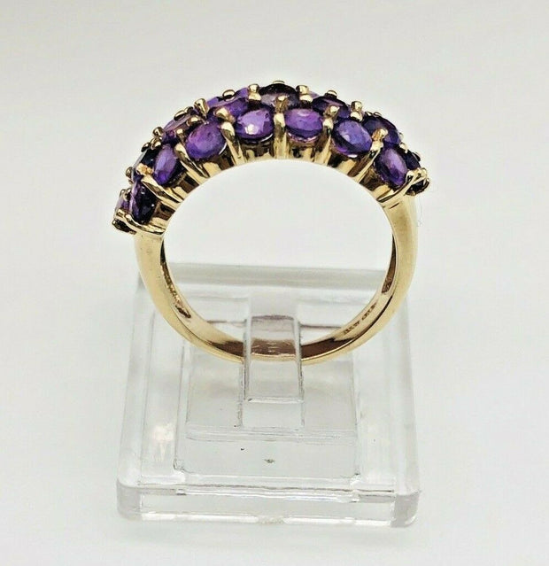 10K Yellow Gold Amethyst Ladies Ring