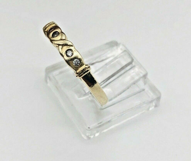 14K Yellow Gold Cz Band Ring