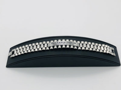Stainless Steel ID Bracelet "The Armor Of God, Ephesaiana 6:10-18"