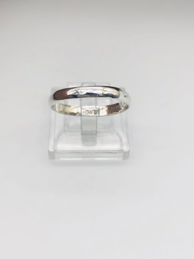 .925 Plain  Sterling Silver Band Ring