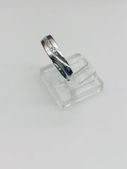 .925  Sterling Silver Diamond Wedding Band