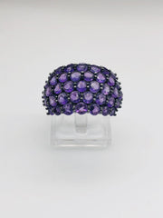 .925  Sterling Silver Amethyst Fashion Ring