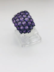 .925  Sterling Silver Amethyst Fashion Ring