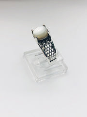 .925  Sterling Silver Abalone Fashion Ring