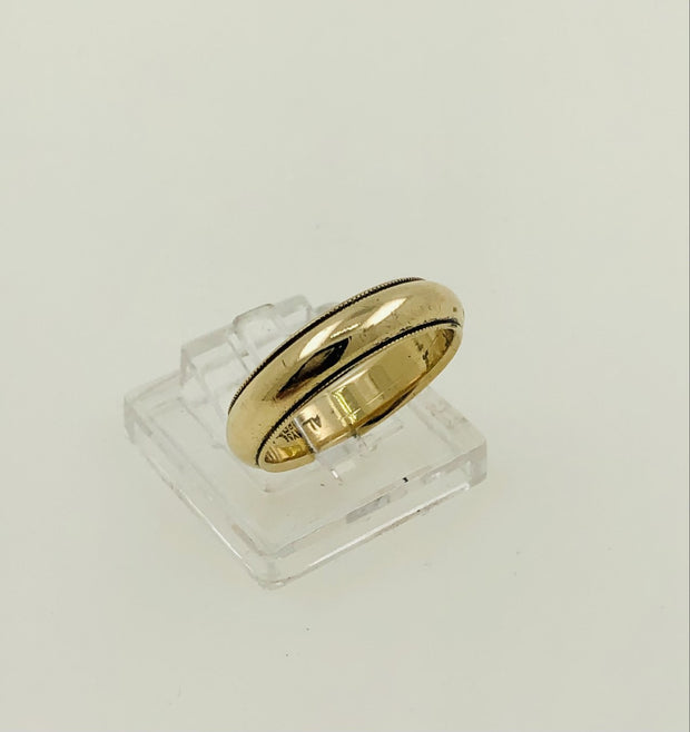 14K Yellow Gold Wedding Band - Ring