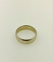 14K White Gold Wedding Band Ring