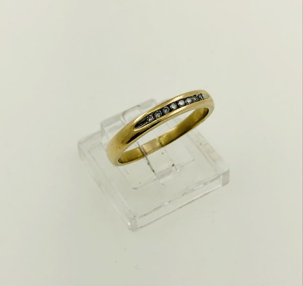 10K Yellow Gold Diamond Wedding Band Ring