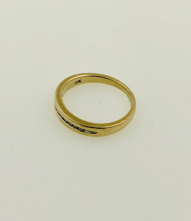 10K Yellow Gold Diamond Wedding Ring