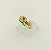 14K Yellow Gold Diamond Band Ring