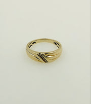 14K Yellow Gold Diamond Band Ring