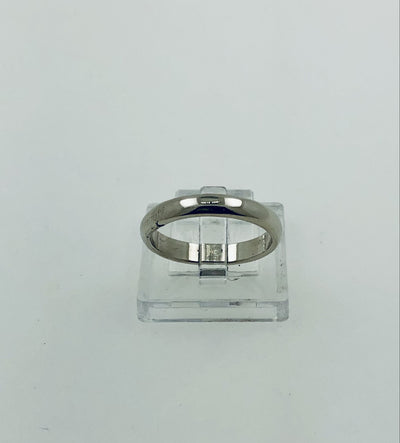 14K White Gold Wedding Band Ring