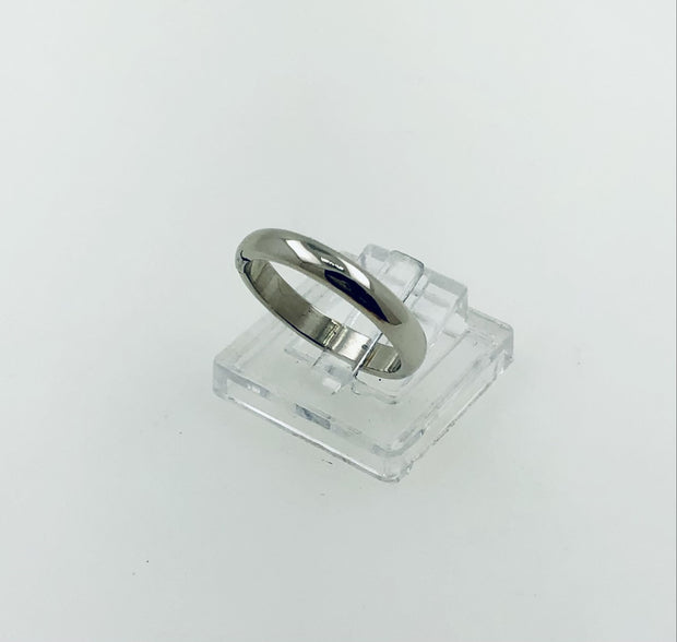 14K White Gold Wedding Band Ring