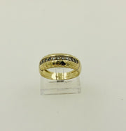 14K Yellow Gold Diamond Wedding Band Ring