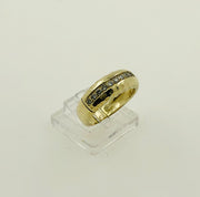 14K Yellow Gold Diamond Wedding Band Ring